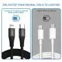 WALOTAR USB C PD Car Cigarette Lighter iPhone Mount Holder- Fast Car Charger 45W Power Delivery Dual Port(USB TypeC+QC3.0),Adjustable Cell Phone Cradle with USB C to Lightning Cable