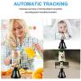 Portable Smart Selfie Stick,360°Rotation Auto Face Object Tracking Intelligent Shooting Camera Phone Mount, Countdown Video Vlog Shooting Smartphone Holder for All iPhone and Android Phone (Black)