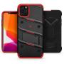 ZIZO Bolt Series iPhone 11 Pro Max Case - Heavy-Duty Military-Grade Drop Protection w/Kickstand Included Belt Clip Holster Tempered Glass Lanyard - Black/Red ZIZO Bolt Series iPhone 11 Pro Max Case - Heavy-Duty Military-Grade Drop Protection w/Kickstand Included Belt Clip Holster Tempered Glass Lanyard - Black/Red