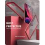 i-Blason Ares Case for iPhone 11 6.1 inch (2019 Release), Dual Layer Rugged Clear Bumper Case with Built-in Screen Protector (Metallic Red)