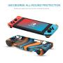 Silicone Skin Comfort Grip Case Anti-Slip Full Body Protective Case Cover for Nintendo Switch Console & Joy-con [4 Thumb Stick Caps][Handles for Gaming], (Multicolored) [video game]