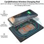 CarQiWireless Wireless Charging Pad for Toyota Camry Accessories, Wireless Charger Anti-Slip 3 Coils Console Center for Any Qi Enable Phone, for 2018 2019 2020 2021 Camry - Standard Charging