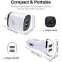 USB Car Charger, Dual Port Wall Charger Plug with 6FT Fast Charging USB C Cable Compatible for Samsung Galaxy S20 Plus Ultra Note 10 10+ A30 A40 A70 A90 A31 A61 A81 A91,LG G8X G8 G9 G7 V60 V40 Thinq