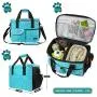 PetAmi Dog Travel Bag | Airline Approved Tote Organizer with Multi-Function Pockets, Food Container Bag and Collapsible Bowl | Perfect Weekend Pet Travel Set for Dog, Cat