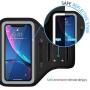 LOVPHONE iPhone 11 Pro/iPhone 11/iPhone XR Armband, Sport Running Workout Exercise Cell Phone Case with Holder & Card Slot,Fingerprint Sensor Access Supported and Sweat-Proof (Gray)