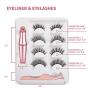 Magnetic Eyeliner And Lashes Magnetic Eyelashes,Natural Look 4 Pairs With Magnetic Eyelash Applicator Tool