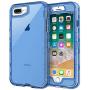 iPhone 8 Plus Case, iPhone 7 Plus Case, Anuck Crystal Clear 3 in 1 Heavy Duty Defender Shockproof Full-Body Protective Case Hard PC Shell & Soft TPU Bumper Cover for iPhone 7 Plus/8 Plus - Clear Blue