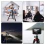 ZOMEI Phone Tripod, Tripod for iPhone Camera Portable Lightweight Aluminum Tripod Stand with Universal Cell Phone Holder Carry Bag Remote Shutter for Phone, Camera, Laser Measure, Laser Level