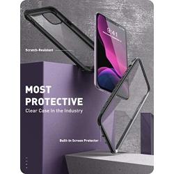 i-Blason Ares Case for iPhone 11 6.1 inch (2019 Release), Dual Layer Rugged Clear Bumper Case with Built-in Screen Protector (Black)