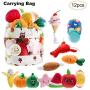 Nocciola 12 Pack Dog Squeaky Toys Cute Plush Toys for Small Medium Dog|Pet Toys|Squeaky Toys|Plush Games| Carry Bag