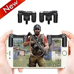 Mobile Game Controller PUBG, Sensitive Shoot and Aim Buttons L1R1 for Knives Out/PUBG/Rules of Survival, 1 Pair Survival Game Controller for 4.5-6.5inch Android IOS Phone(Black)