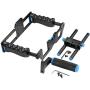 Neewer Aluminum Alloy Camera Video Cage Film Movie Making Kit include:(1)Video Cage(1)Top Handle Grip(2)15mm Rod for DSLR Cameras Such as Canon 5D mark II III 700D 650D Nikon D7200 Pentax Sony Olympus