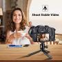 Zeadio Metal Mini Tripod + Ball Head Mount, with 1/4 Inch Screw Desktop Tabletop Stand Tripod for Smooth 4, Osmo Mobile, Vimble 2, Gimbal Handle Grip Stabilizer and All Cameras