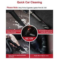 GOOLOO Car Vacuum Cleaner High Power 6500PA Strong Suction Handheld Portable Corded Small Vacuum DC 12V for Quick Car Cleaning