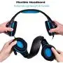 Beexcellent GM-1 Over-Ear Wired 3.5mm Pro Gaming Headset Surround Sound Gaming Headphone with LED Effect and Microphone for PC, Laptop, Tablet, PS4, Xbox, Cell Phone (Blue) Beexcellent GM-1 Over-Ear Wired 3.5mm Pro Gaming Headset Surround Sound Gaming Headphone with LED Effect and Microphone for PC, Laptop, Tablet, PS4, Xbox, Cell Phone (Blue)