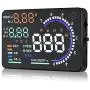 Arestech 5.5 inches A8 OBD2 Windshield HUD Head Up Display with Display RPM MPH Speeding Warning Fuel Consumption Temperature Arestech 5.5 inches A8 OBD2 Windshield HUD Head Up Display with Display RPM MPH Speeding Warning Fuel Consumption Temperature