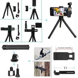 Kitspeed Expansion Accessories Kit for DJI OSMO Pocket Action Camera,Including Mobile Phone Holder,Extension Base,Tripod,Car Suction Cup Bracket,Strap Clip and More