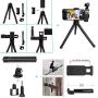 Kitspeed Expansion Accessories Kit for DJI OSMO Pocket Action Camera,Including Mobile Phone Holder,Extension Base,Tripod,Car Suction Cup Bracket,Strap Clip and More