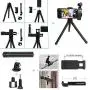 Kitspeed Expansion Accessories Kit for DJI OSMO Pocket Action Camera,Including Mobile Phone Holder,Extension Base,Tripod,Car Suction Cup Bracket,Strap Clip and More
