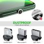 Magnetic Charging Cable (5Pcak,1ft/3ft/3ft/6ft/6ft) 3 in 1 Magnet Charge Charger USB Cable Micro USB Type-c and iProduct Black Mobile Cable