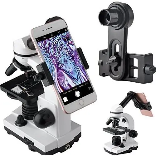 Gosky Microscope Lens Adapter, Microscope Smartphone Camera Adaptor - for Microscope Eyepiece Tube 23.2mm, Built-in WF 16mm Eyepiece - Capture and Record The Beauty in The Micro World Gosky Microscope Lens Adapter, Microscope Smartphone Camera Adaptor - for Microscope Eyepiece Tube 23.2mm, Built-in WF 16mm Eyepiece - Capture and Record The Beauty in The Micro World