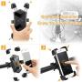Pioneeryao Bike Phone Mount Universal Adjustable Bicycle Motorcycle Phone Mount Holder Mountain Bike Road Bike Accessories for Most 4.5"-7.2" Smart Phones (for Handlebar)