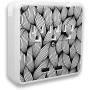 Glamsockets Decorative Wall Mount Surge Protector with 3 Outlets, Dual USB Charging Ports and Phone Holder - USB Charging Center/Multi Function Wall Tap (Abstract Vines)