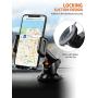 Mpow Dashboard Car Phone Mount, One-Touch Design Washable Strong Suction Cup Windshield Car Phone Holder Compatible with iPhone 11 Pro Max/XS Max/XR/X/8/7/6 Plus Etc