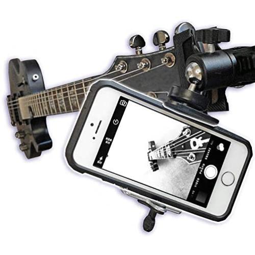 Guitar Ukulele Smartphone Mount Holder for Cell Phones and Gopro Action Cameras