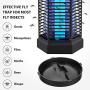 Bug Zapper Fly Trap Outdoor Bug Zapper Electric Mosquito Killer with 5 Sticky Glue Boards, Waterproof Insect Fly Trap Fly Zapper for Outdoor, Indoor, Backyard, Patio, Kitchen