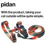 pidan Cat Harness and Leash Set Escape Proof Adjustable Cat Walking Jackets Cat Vest with Metal Clip 1.2m Strap Comfort Fit for Pet Kitten Rabbit Small Animals