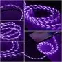 [Apple MFi Certified] Foxnovo Led iPhone Charger Cable, 2-in-1 Led Lightning Cable with 360° Flowing Light for iPhone 11/11 Pro/Max/XS/XR/X/8/8 Plus/7/7 Plus/6/6 Plus/5s/5s Plus/Android, 3.3ft