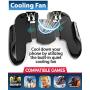 4 Trigger Mobile Game Controller with Cooling Fan Adjustable Stand for PUBG/Call of Duty/Fotnite [6 Finger Mode] GAMR+ L1R1 L2R2 Gaming Grip Gamepad