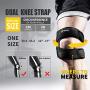 Glofit Patella Knee Strap, Patellar Tendon Support Strap with 3mm Silica Pad and Adjustable Neoprene Double Strap for Extra Support, Stability and Knee Pain Relief, for Running, Arthritis, Jumper