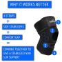 EXOUS Knee Brace Support Protector - Relieves Patella Tendonitis - Jumpers Knee Mensicus Tear - ACL Lateral & Medial Ligament Sprains Comfort Design True Non-Slip FIT for Arthritis - Sport - Running