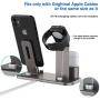 Mercae Compatible for Charging Station Apple 3 in 1 Aluminum Stand for Apple Watch/iPhone and Airpods Pro,Charger Stand Dock Station for Apple iWatch Series 1/2/3/4/5/iPhone 11/11 Pro/Pro MAX