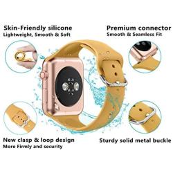 IKANFI Bands Compatible for Apple Watch 38mm 42mm 40mm 44mm, Skin-Friendly Softer Silicone Replacement Sport Strap Compatible with iWatch Series 4 Series 3 Series 2 Series 1, Sports & Edition