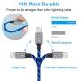 iPhone Charger Cable, [MFi Certified] iCrius 6ft Led Light Up Visible Flowing Lightning Cable Charging Cord Compatible with iPhone 11 Pro Max XS XR X 8 7 Plus 6S 6 SE 5S iPad and More(Blue)