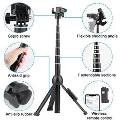 Selfie Stick Tripod, Eocean 45 Inch Extendable Selfie Stick with Wireless Remote, Compatible with iPhone 11 Pro Max/XR/7/8/6/Plus/Android/Samsung Live Stream, vlog