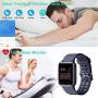 Willful Smart Watch for Android Phones Compatible iPhone Samsung IP68 Swimming Waterproof Smartwatch Sports Watch Fitness Tracker Heart Rate Monitor Digital Watch Smart Watches for Men Women Blue