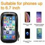 Bike Bicycle Phone Mount Bags - Waterproof Front Frame Top Tube Handlebar Bags with Touch Screen Phone Holder Case Sports Bicycle Bike Storage Bag Cycling Pack Fits iPhone 7 8 Plus xs max