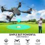 Drone with Camera for Adults - 120° Wide Angle RC Quadcopter for Beginner, WiFi FPV Live Video, Altitude Hold, Headless Mode, Stable Shot, Voice Control, Trajectory Flight, One Key Take Off, VR Game