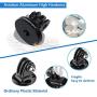 Aluminum Tripod Mount Adapter Compatible for Gopro Hero8, 7, 6, 5, 4, 3+, 3, 2, 1 HD, Hero Fusion, GOPRO Hero (2018),DJI OSMO Action Camera Black by Forevercam