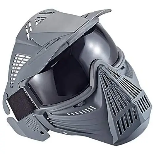 NINAT Tactical Paintball Mask Airsoft Masks Full Face with Lens Goggles Eye Protection for CS Survival Games Airsoft Shooting Halloween Cosplay Safety Mask Black Green Tan Grey