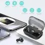 True Wireless Earbuds, BlueTEK T27 Bluetooth 5.0 Earbuds in-Ear TWS Stereo Headphones with Smart LED Display Charging Case IPX7 Waterproof 120H Playtime Built-in Mic with Deep Bass for Sports Work True Wireless Earbuds, BlueTEK T27 Bluetooth 5.0 Earbuds in-Ear TWS Stereo Headphones with Smart LED Display Charging Case IPX7 Waterproof 120H Playtime Built-in Mic with Deep Bass for Sports Work