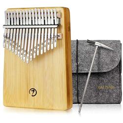 VIILOCK Handmade Mbira Finger Piano Kalimba 17 Keys Thumb Piano with Protective Box