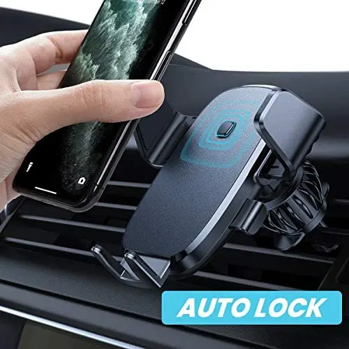 LISEN Phone Holder for Car, AUTO Locking Phone Mount Car with Hook Like Clip Air Vent Car Mount Universal Mobile Phone Holder Compatible with iPhone and All Other Smart Phone LISEN Phone Holder for Car, AUTO Locking Phone Mount Car with Hook Like Clip Air Vent Car Mount Universal Mobile Phone Holder Compatible with iPhone and All Other Smart Phone