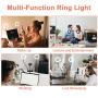 Selfie Ring Light with Tripod Stand & Cell Phone Holder 5" Double Desk Ring Light for Makeup/YouTube Video/Photography with 3 Modes and 5 Brightness