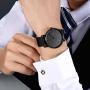 BUREI Mens Fashion Minimalist Wrist Watch Analog Date with Stainless Steel Mesh Band