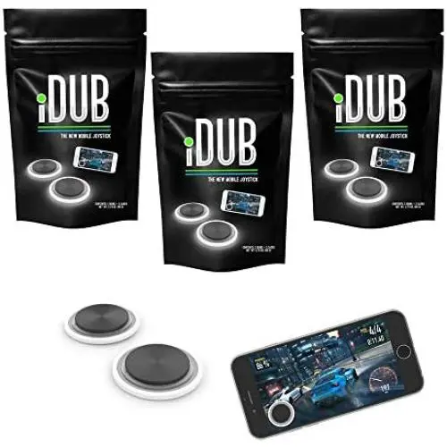 iDub Mobile Gaming Joystick | Video Game Controller for Shooting, Fighting and Survival Games | Cell Phone Accessories for Tablets, iOS and Android Smartphones (3 Pack) iDub Mobile Gaming Joystick | Video Game Controller for Shooting, Fighting and Survival Games | Cell Phone Accessories for Tablets, iOS and Android Smartphones (3 Pack)